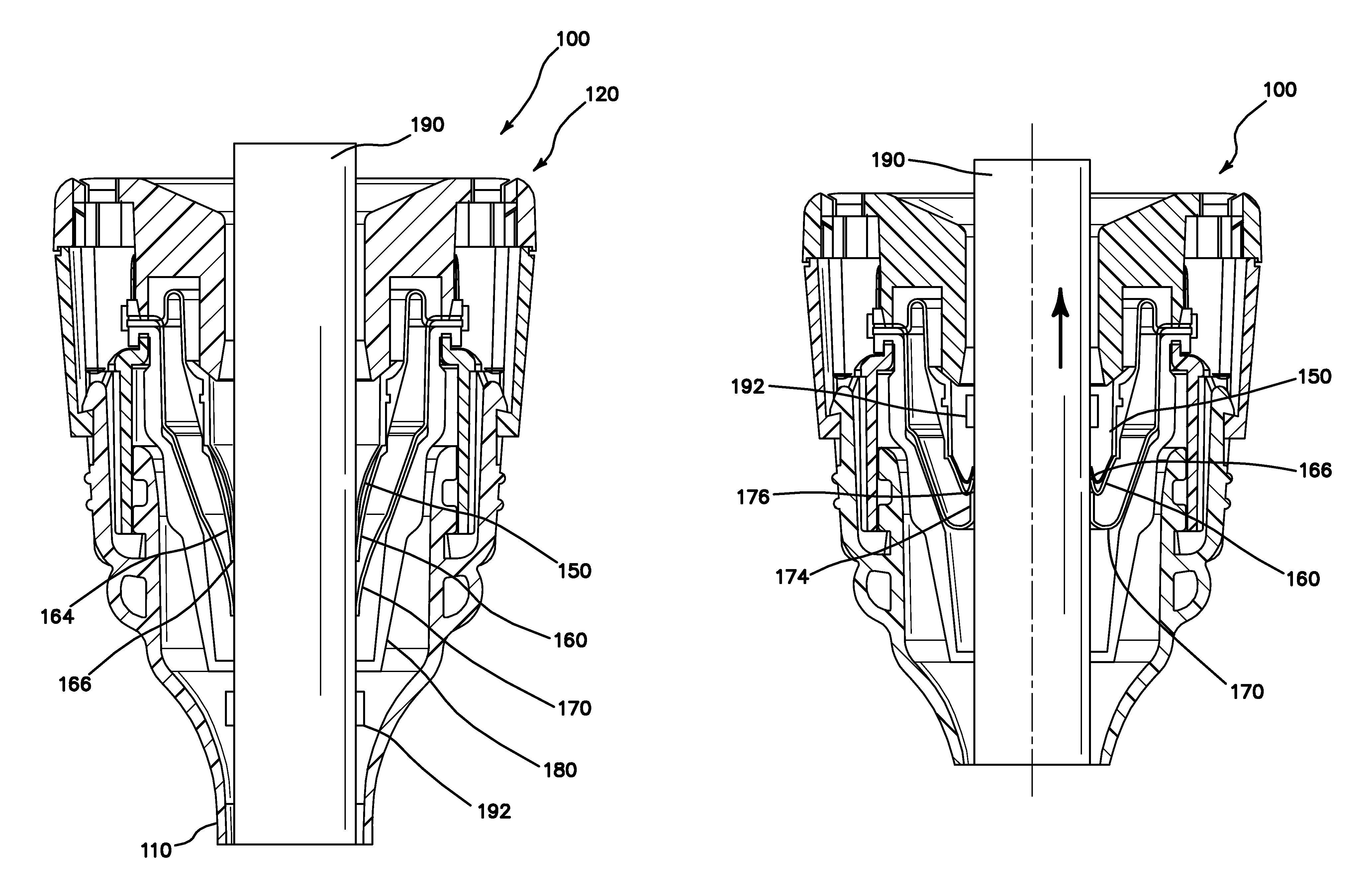 Instrument seal with inverting shroud