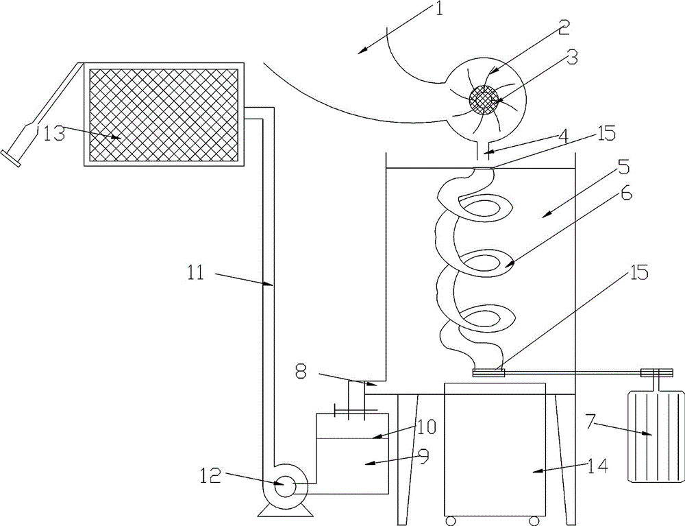 Continuous oil removing device for fried food