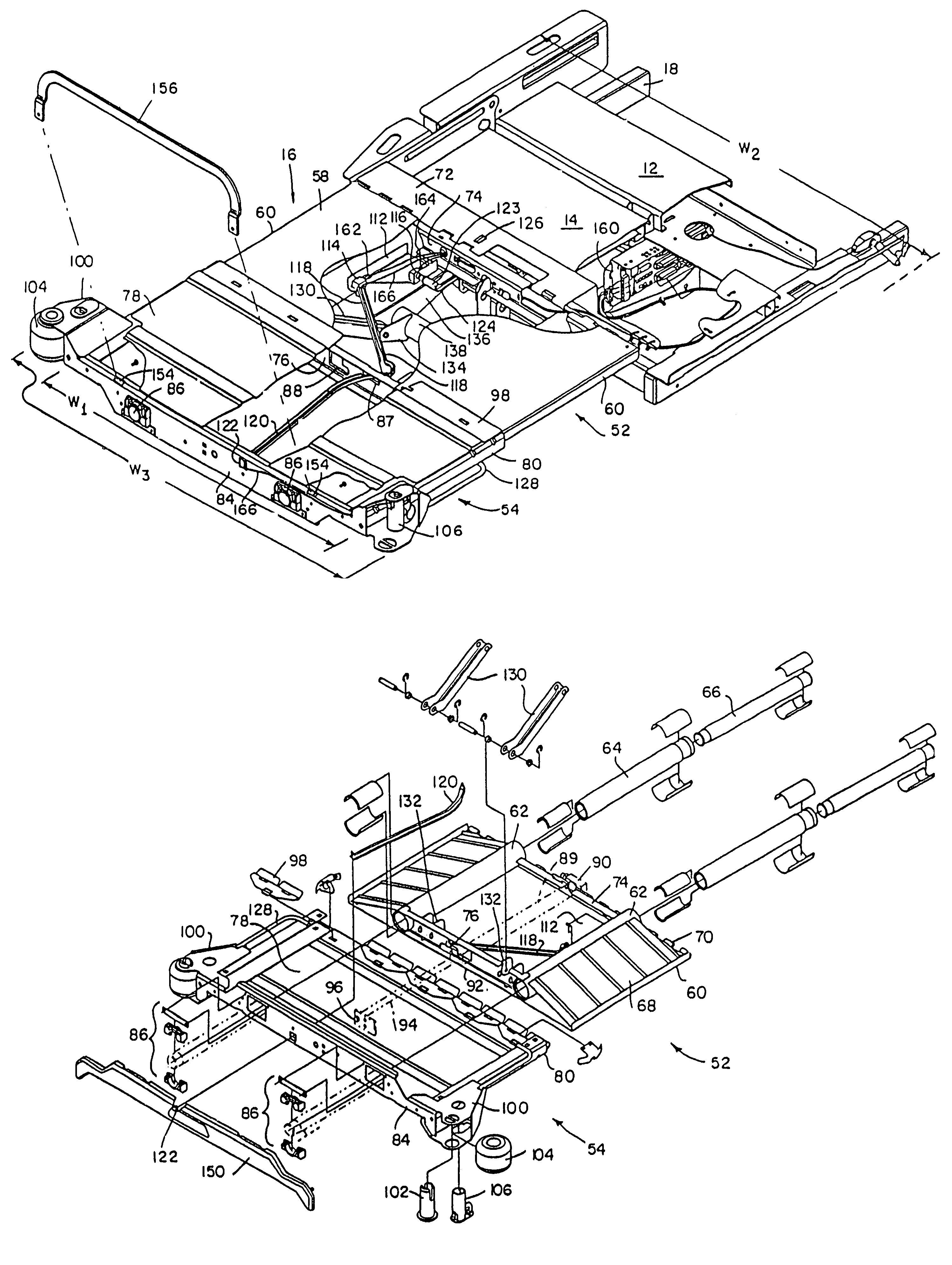 Hospital bed and mattress having a retractable foot section