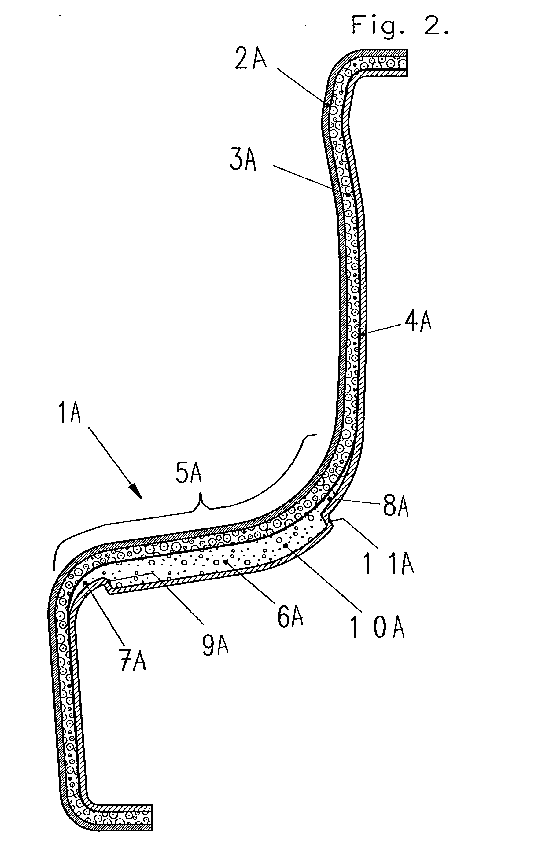 Method and apparatus for making a trim component with a foam core having a smoothly varying thickness