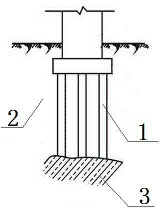 Method for improving pile group bearing capacity by means of reticular pile foundations