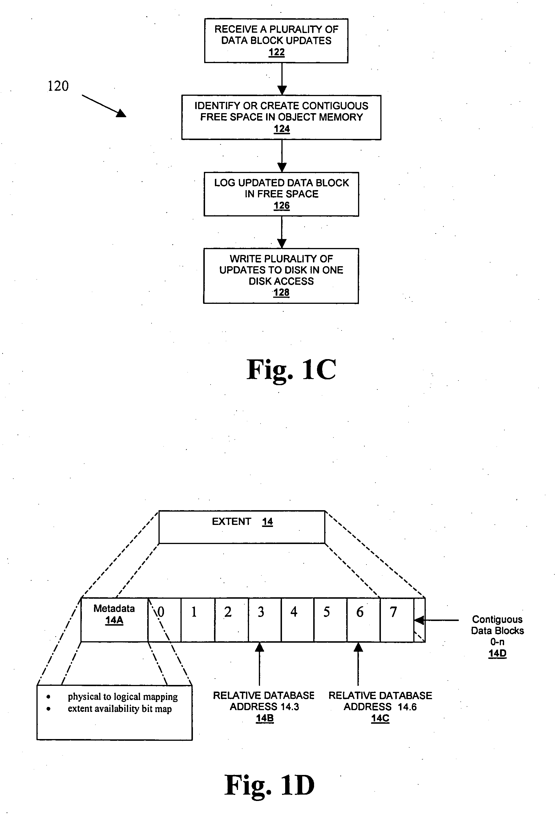 Method and system for log structured relational database objects