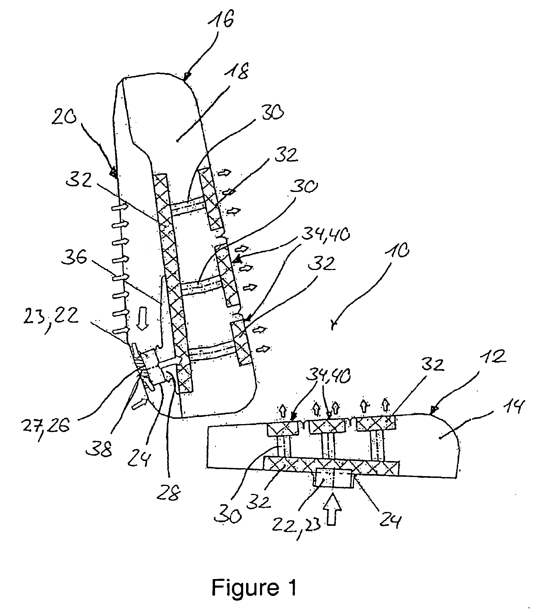 Vehicle seat and associated air conditioning apparatus
