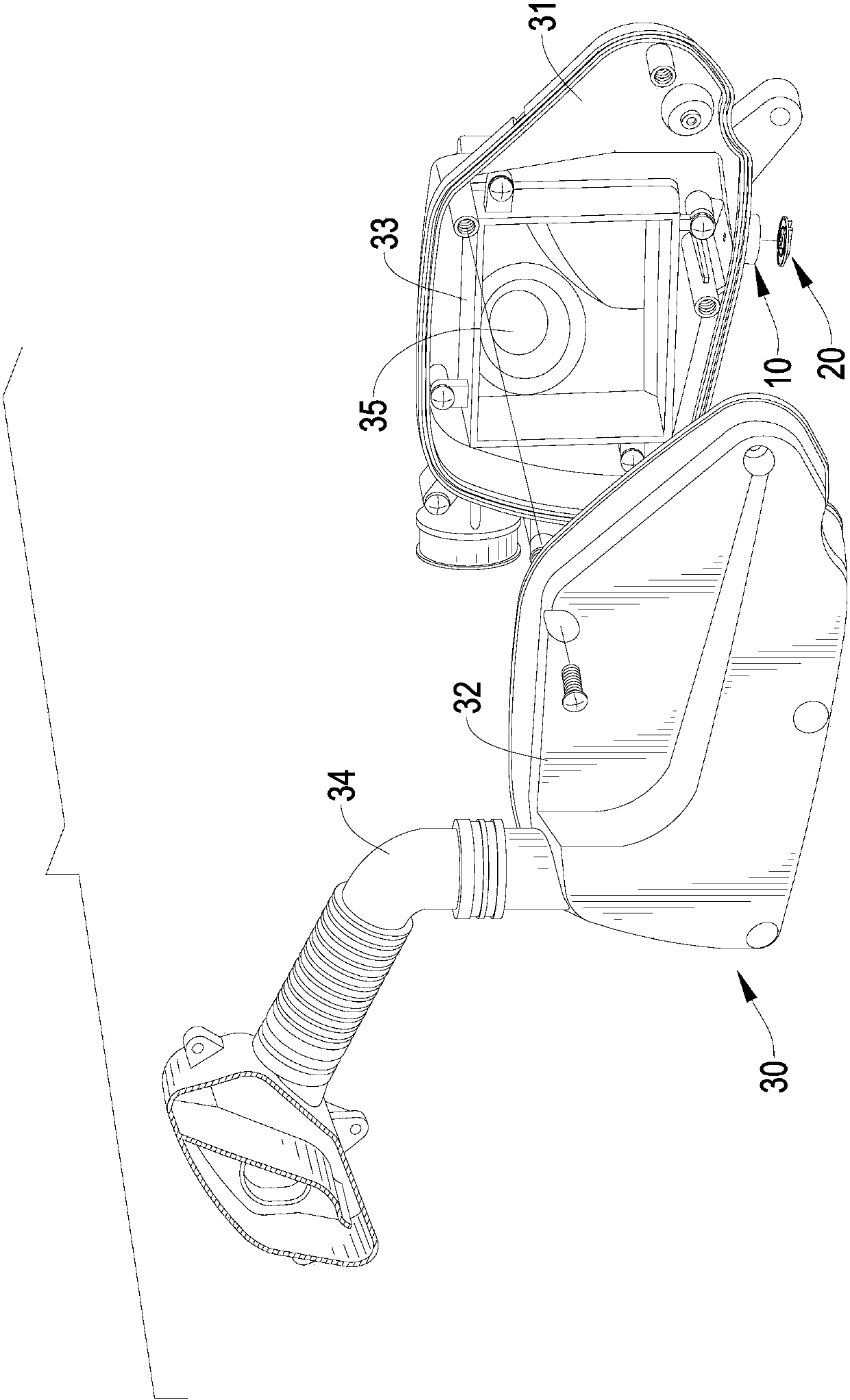 Drain structure of air filter