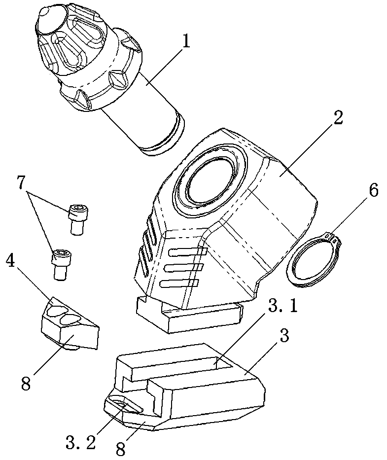 Dry cutting head or cutting roller assembly with detachable tooth holder