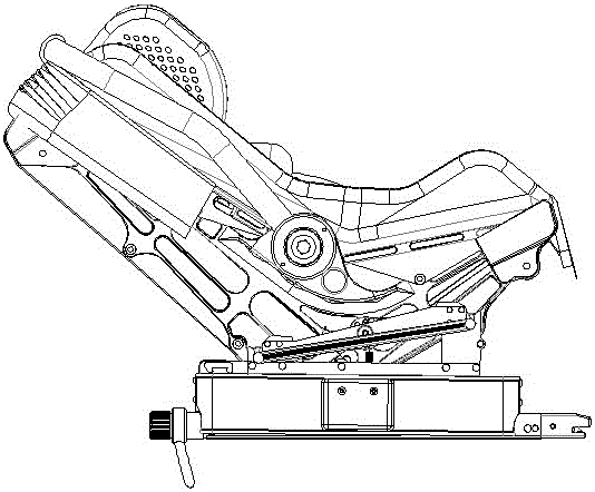 Infant safety seat with locking hinge mechanism