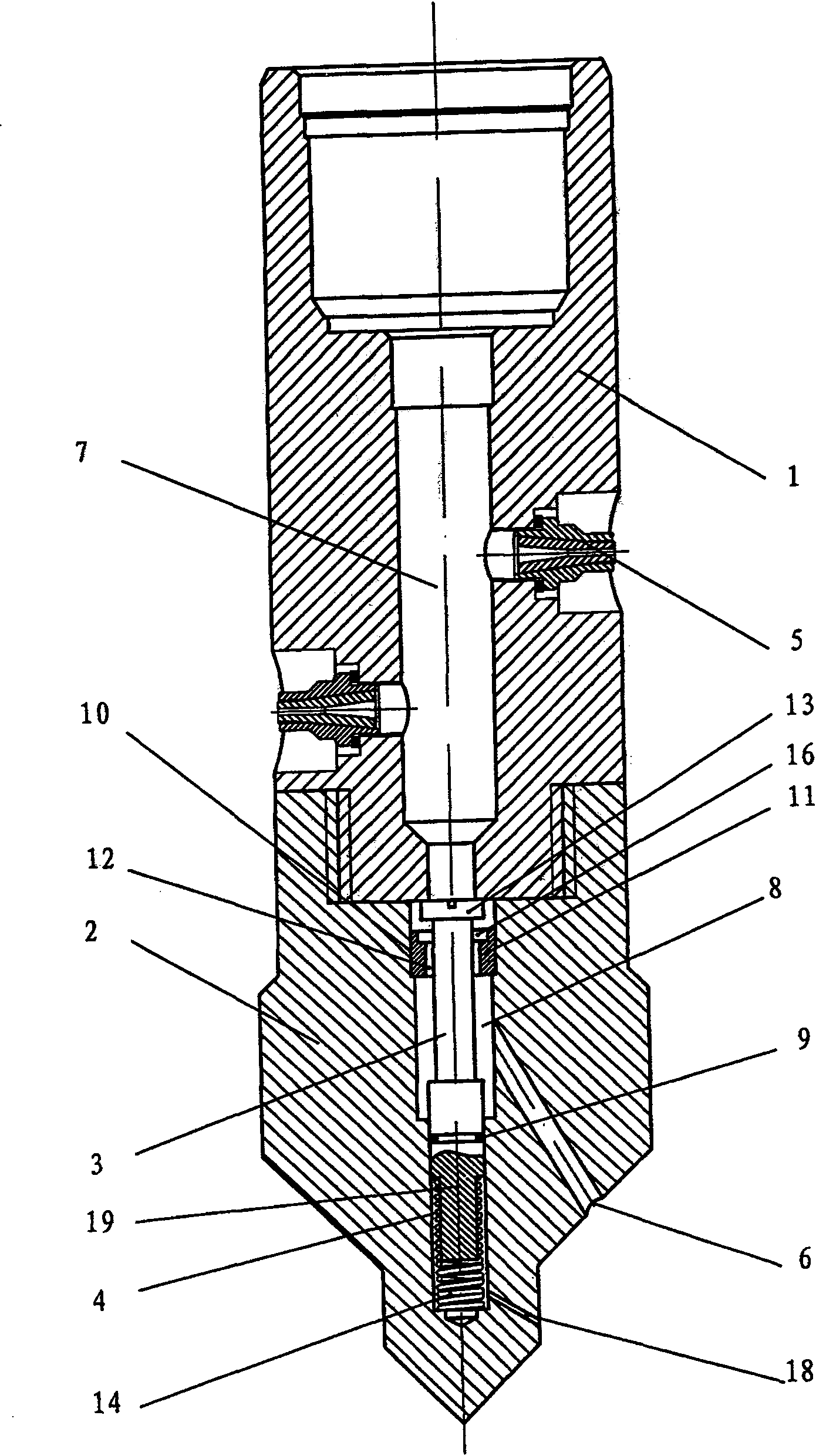 Drilling, spraying, injection integral enlarging anchor rod construction method