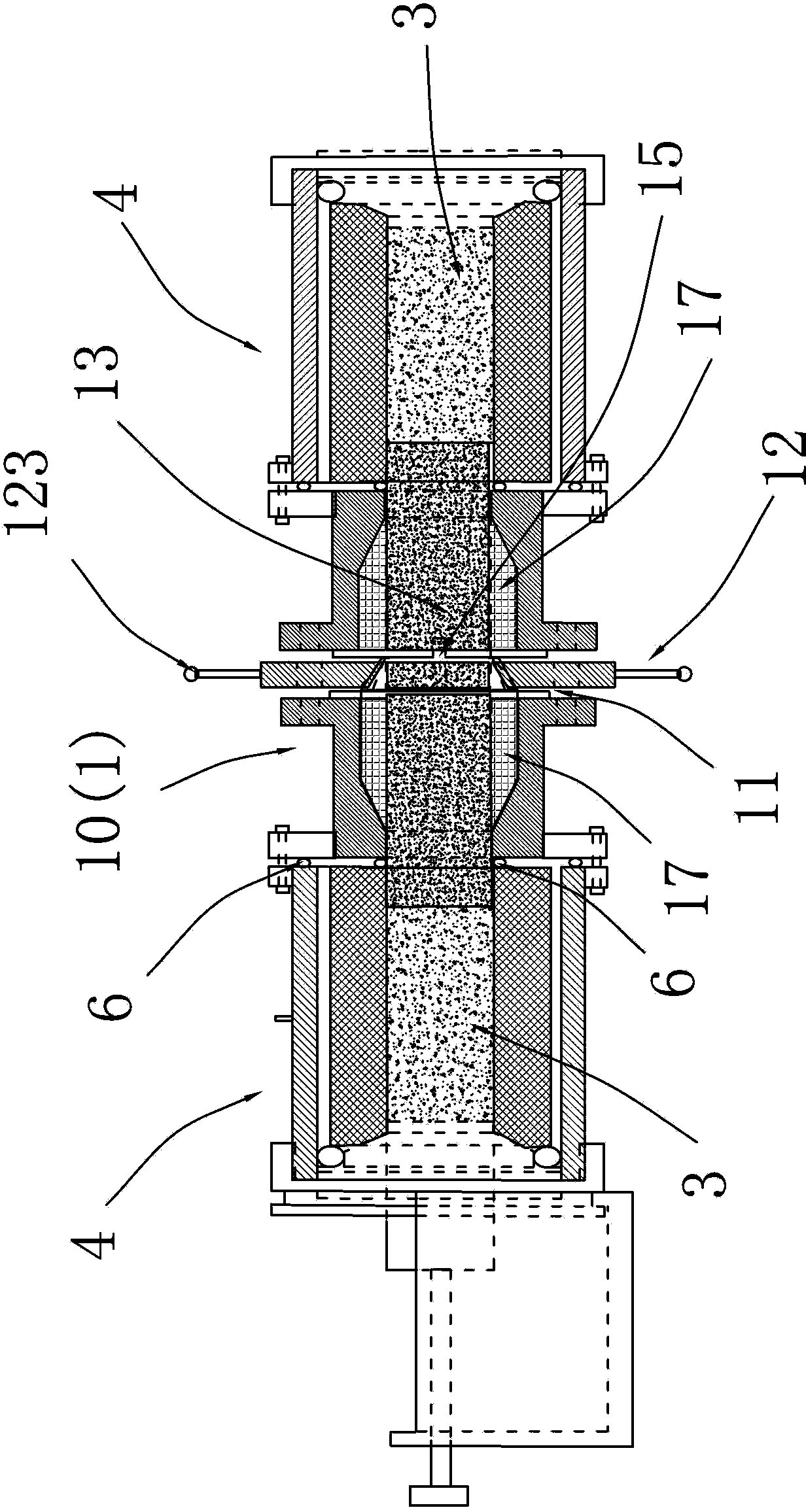 Device and method for testing diffusion performance of oil-gas components in pore medium