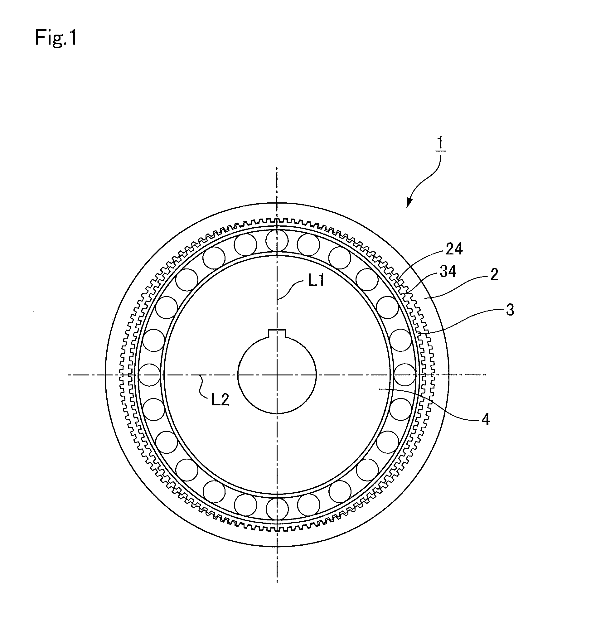 Wave gear device having three-dimensional continuous contact tooth profile