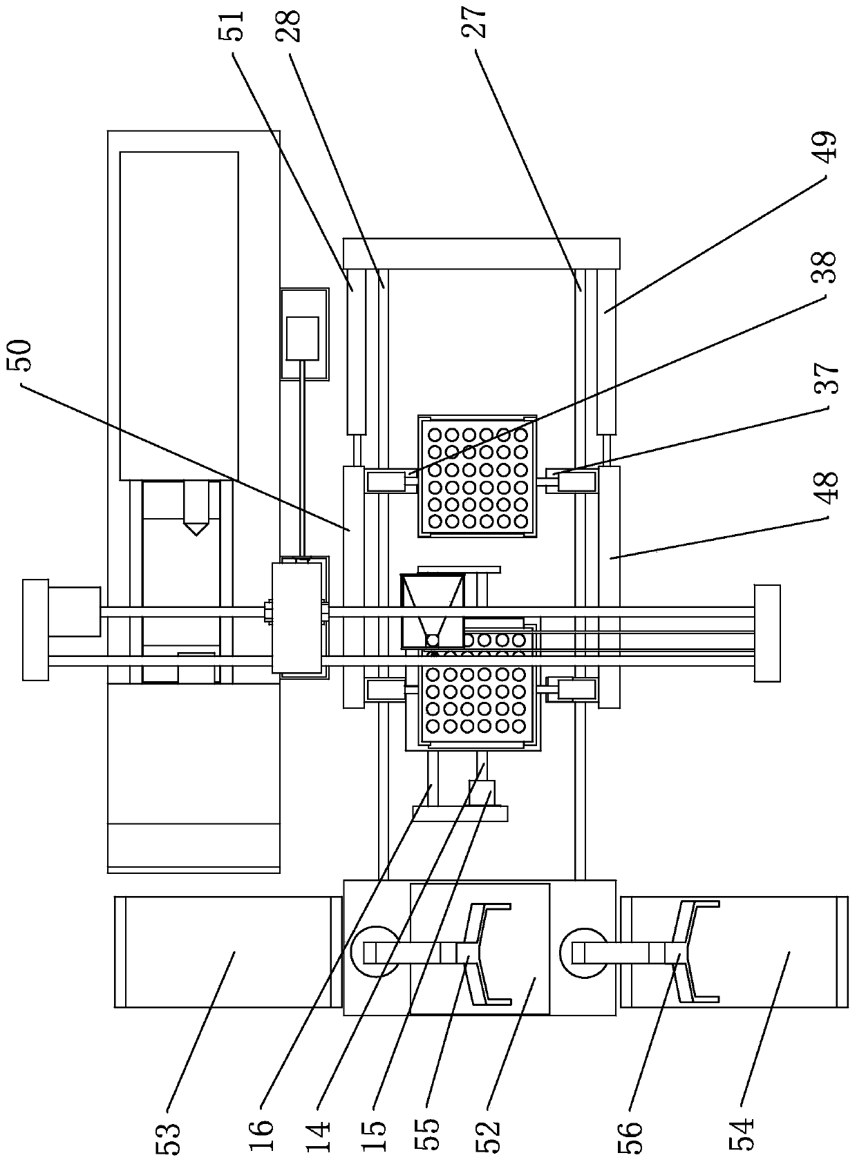 Automatic discharging mechanism used for numerically-controlled lathe