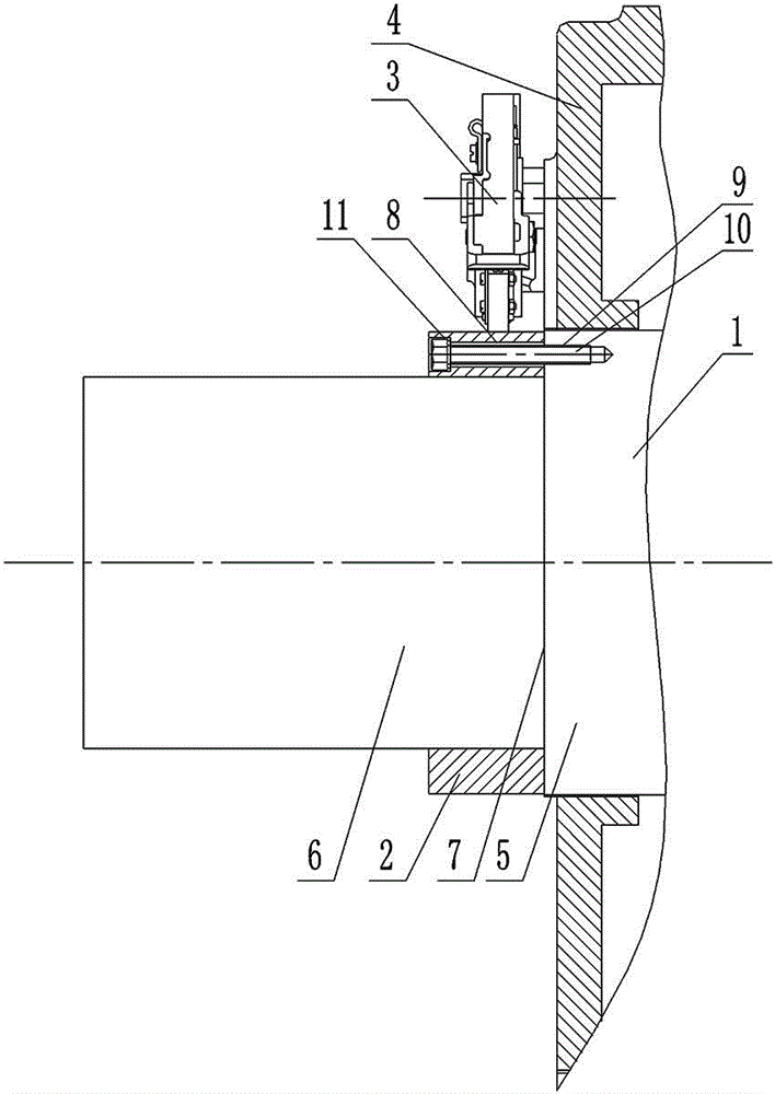 A grounding ring structure of a wind power generator rotor