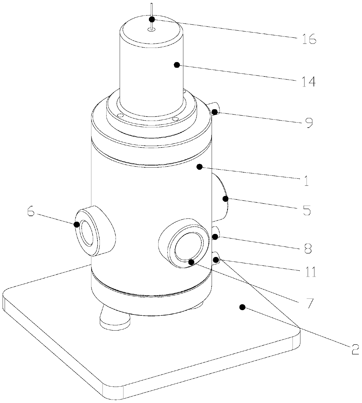 High temperature molten salt electrochemical in situ synchrotron radiation research device