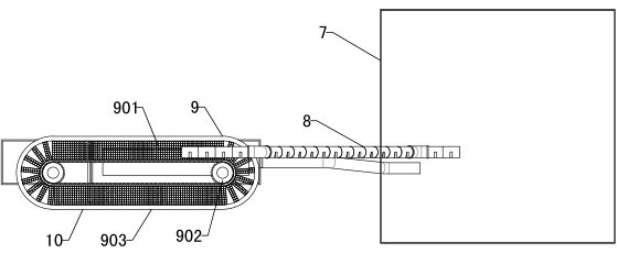 A fish and shrimp screw conveying device