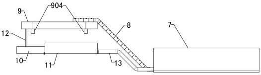 A fish and shrimp screw conveying device