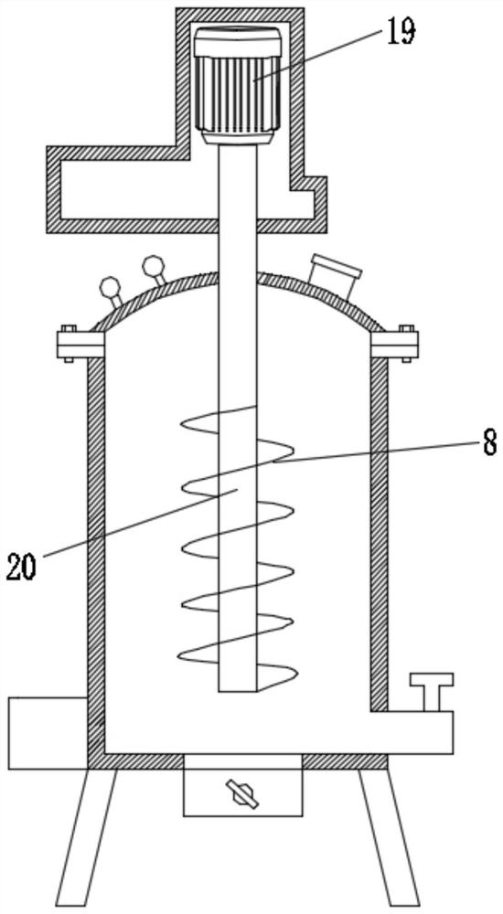 Mixing device for plastic woven bag production