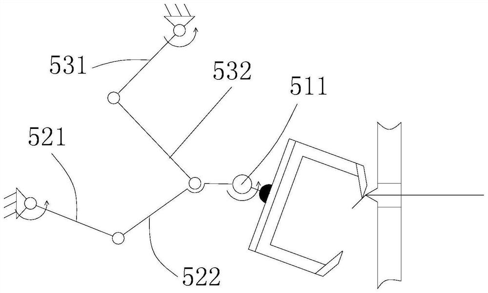 A metal workpiece edge folding machine with three degrees of freedom