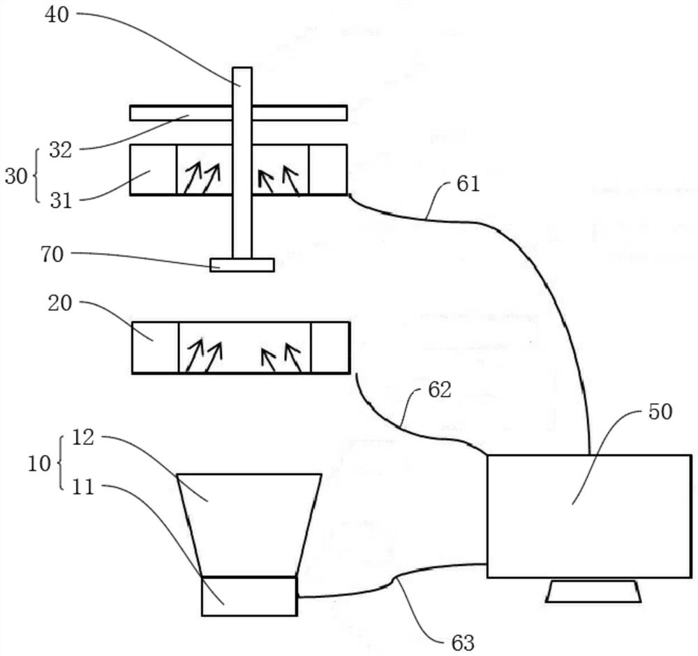 Integrated device for shooting backlight image and forward image