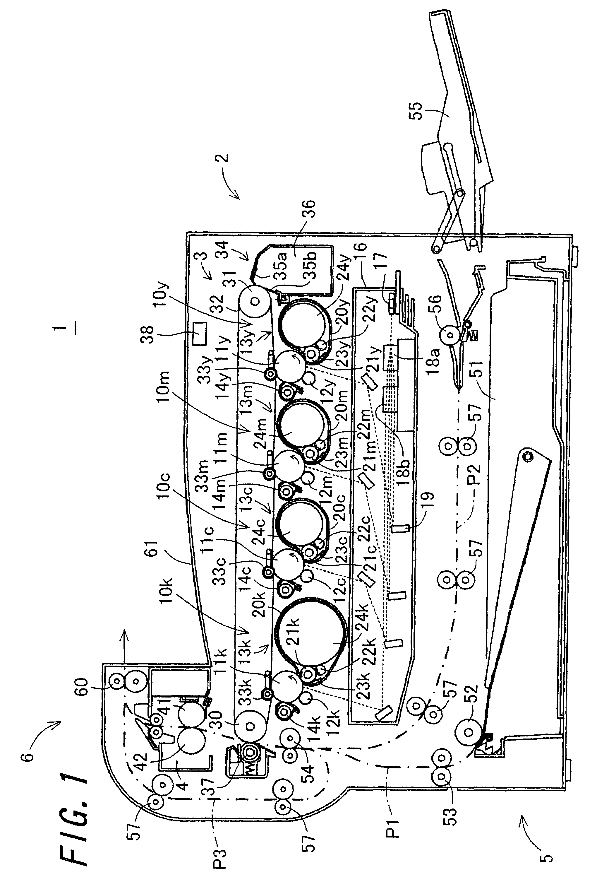 Image forming apparatus with variable process speed