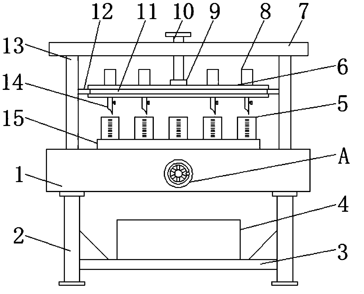 Heavy metal detection device for chemical detection and detection method thereof