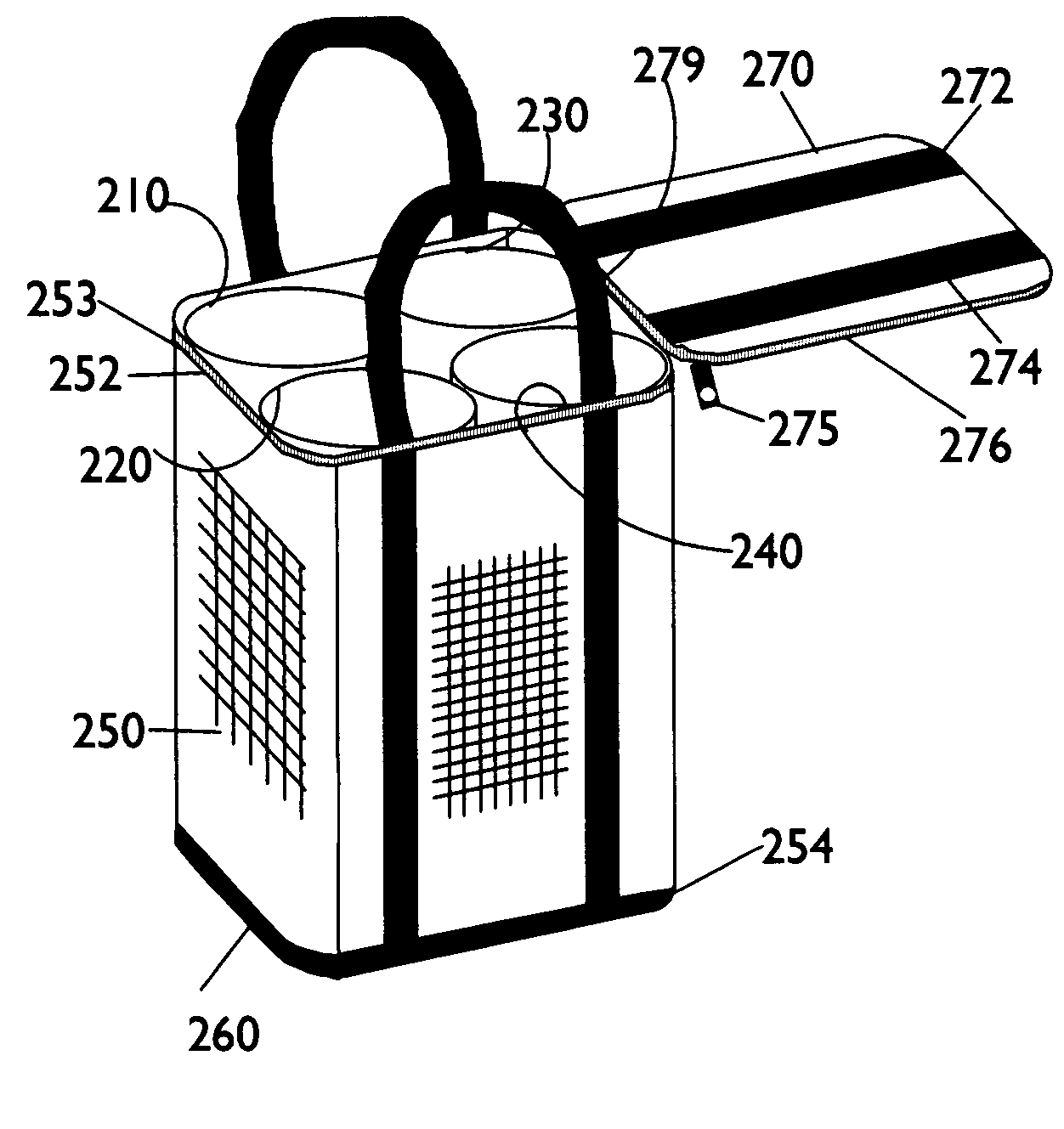 Cylindrical container bags