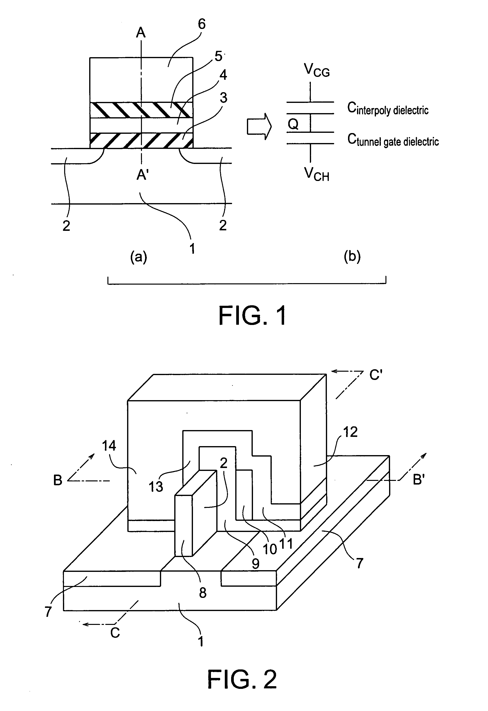 Nonvolatile semiconductor memory element and nonvolatile semiconductor memory device