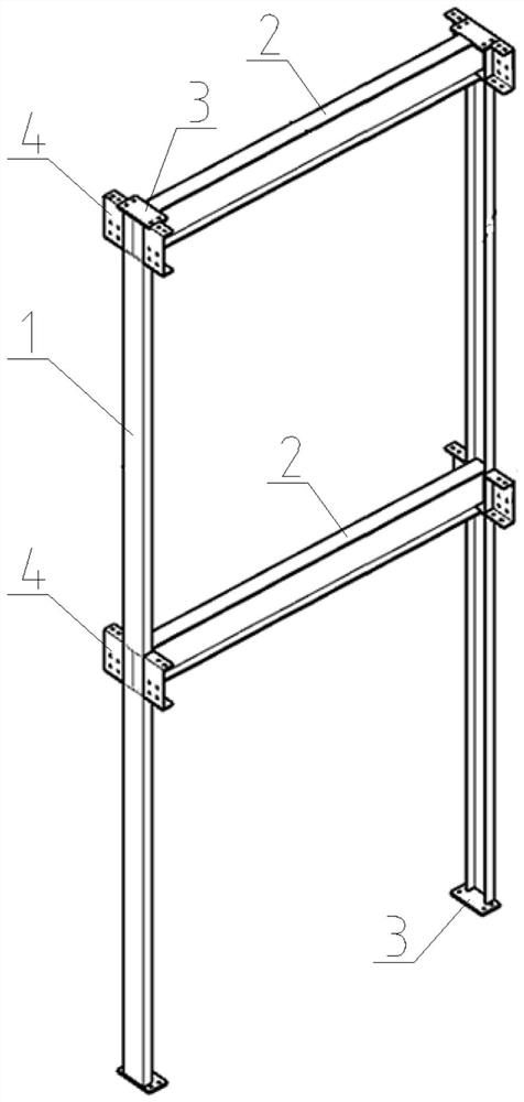 Non-shear wall system of fully-fabricated building and wallboard module prefabricating method of non-shear wall system