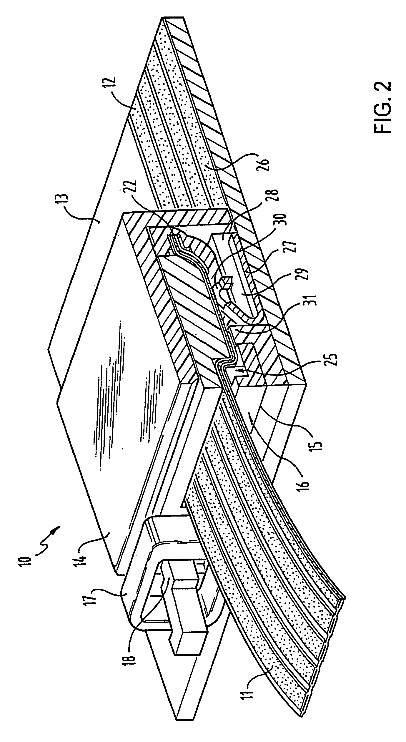 Plug-in connector for connecting two flat strip conductors and associated plug-in connector system