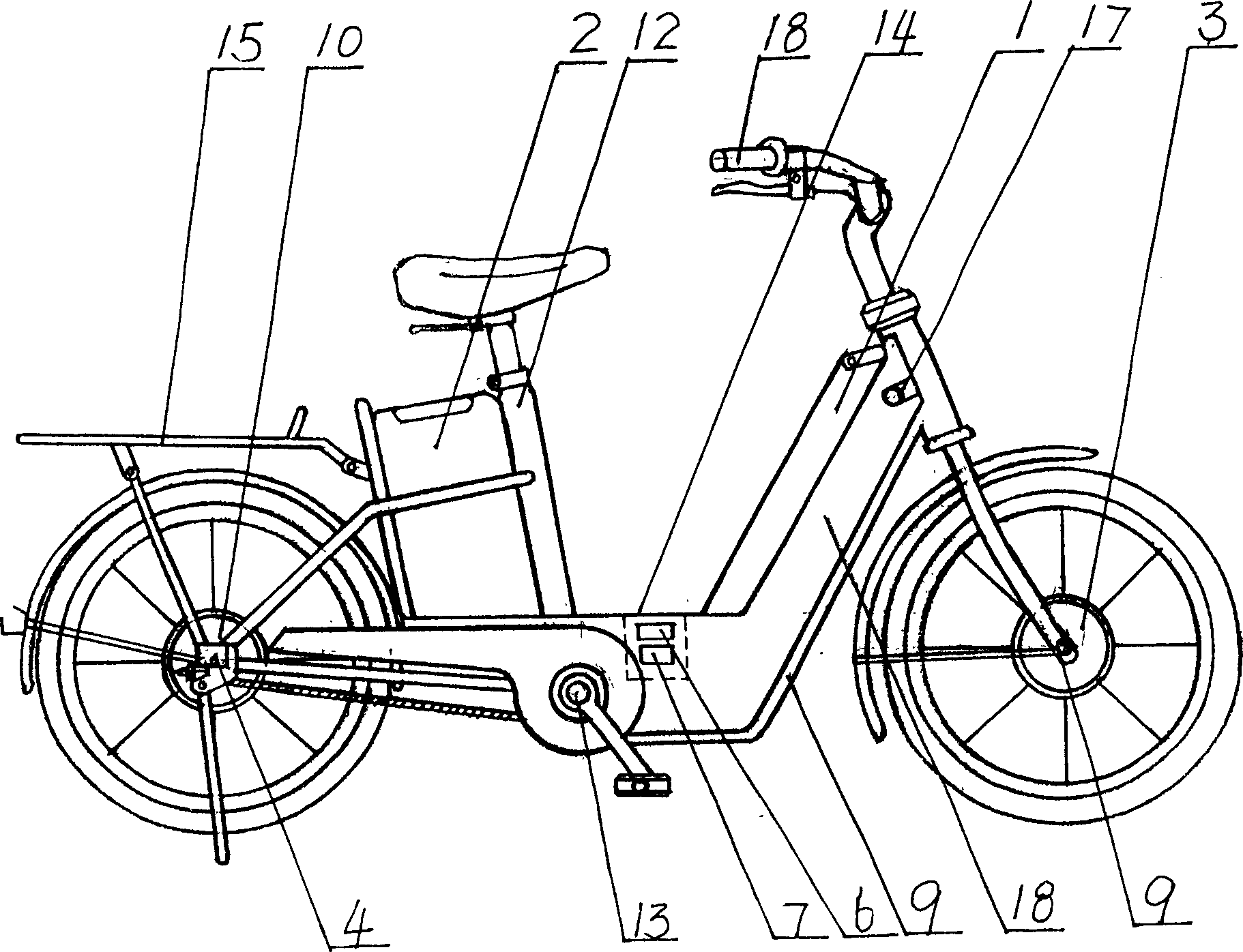 Automatic charging device for storage battery used for electric vehicle and electric machine