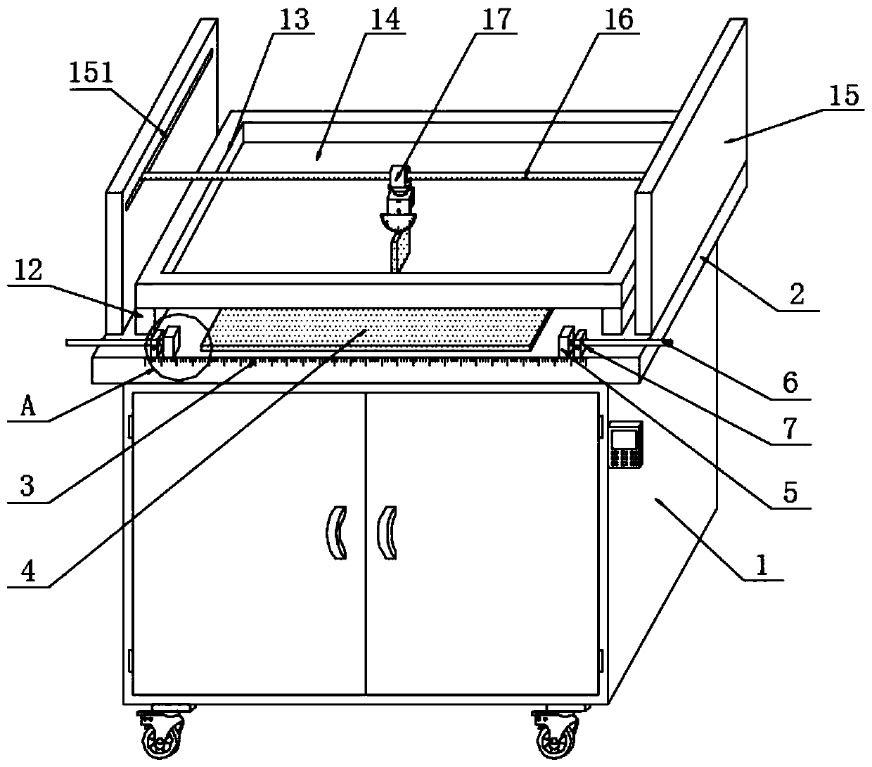 Silk-screen printing device of polymer quantum device