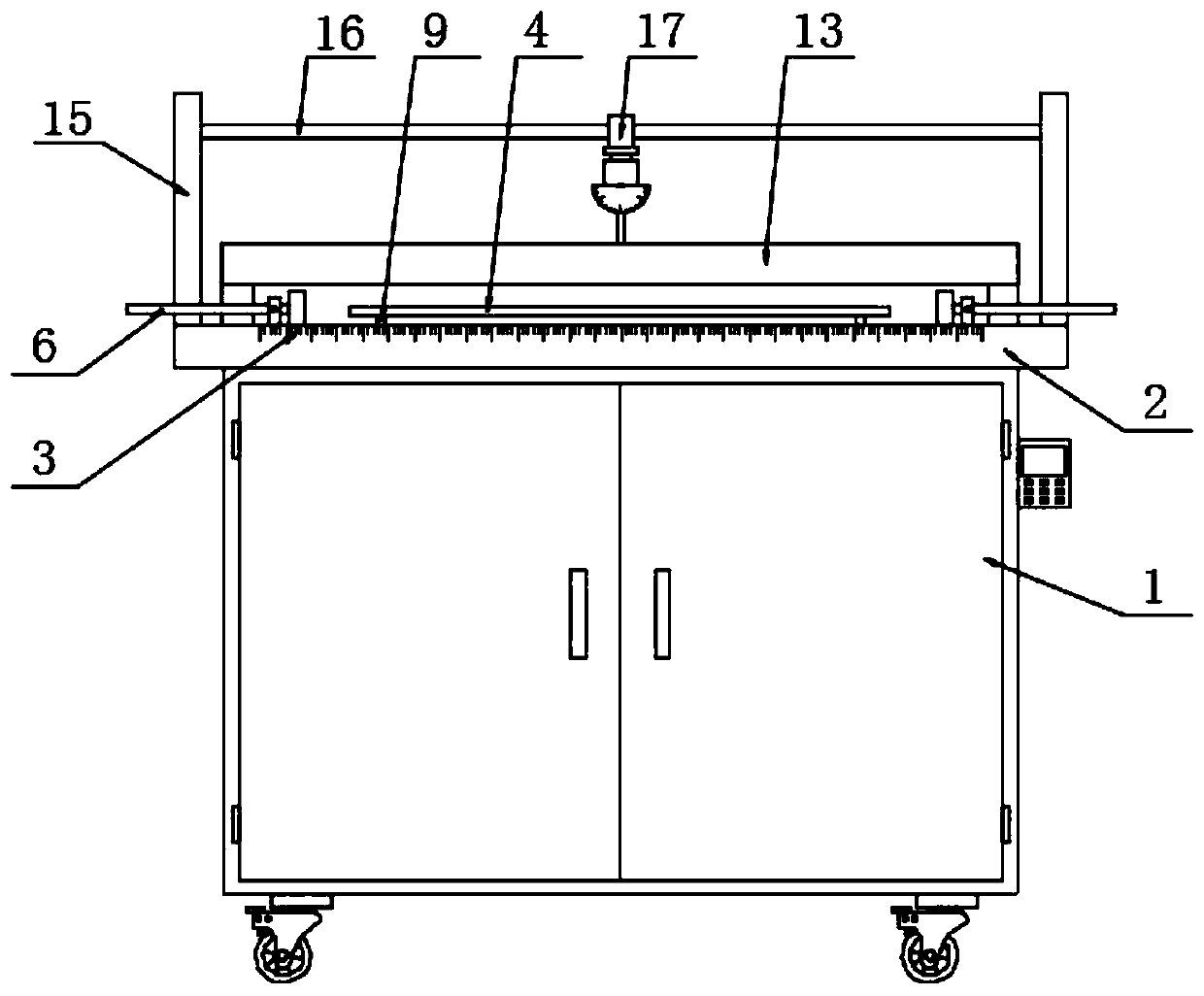 Silk-screen printing device of polymer quantum device