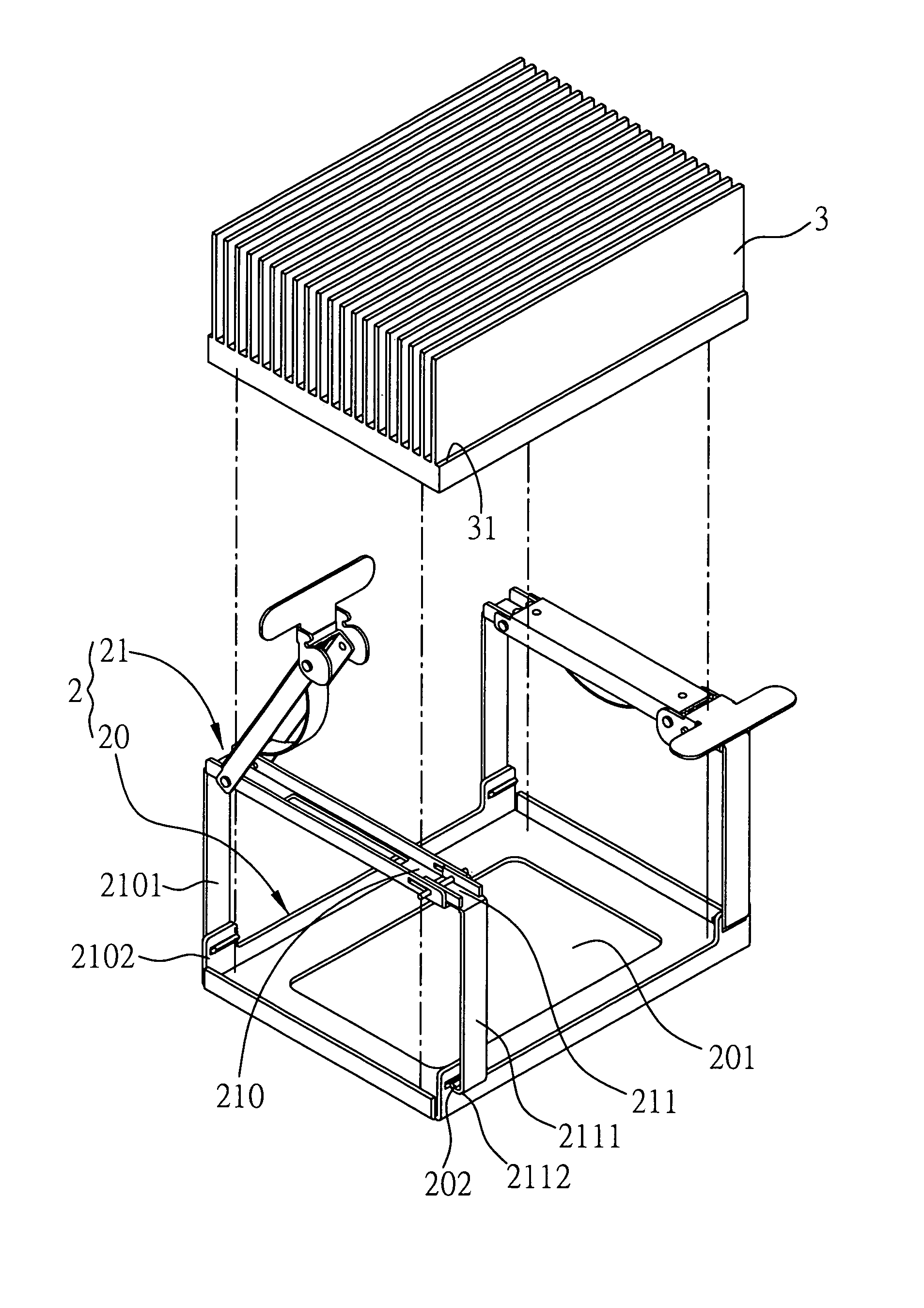 Heatsink locking device