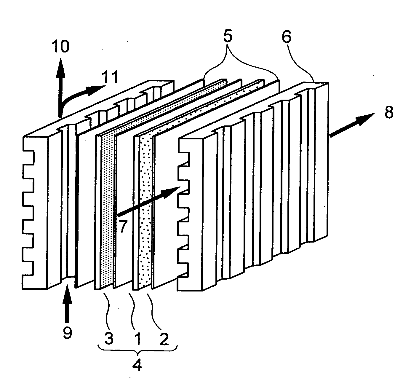 Solid polyelectrolyte, assembly of membrane and electrodes, amd fuel cell