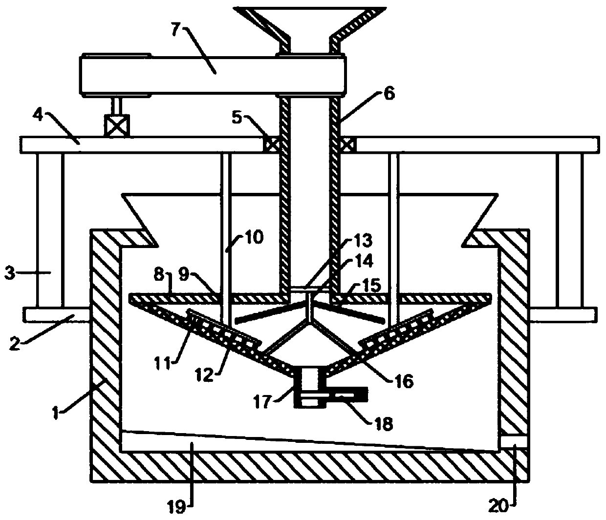 Screening equipment for rubber processing based on centrifugal force principle