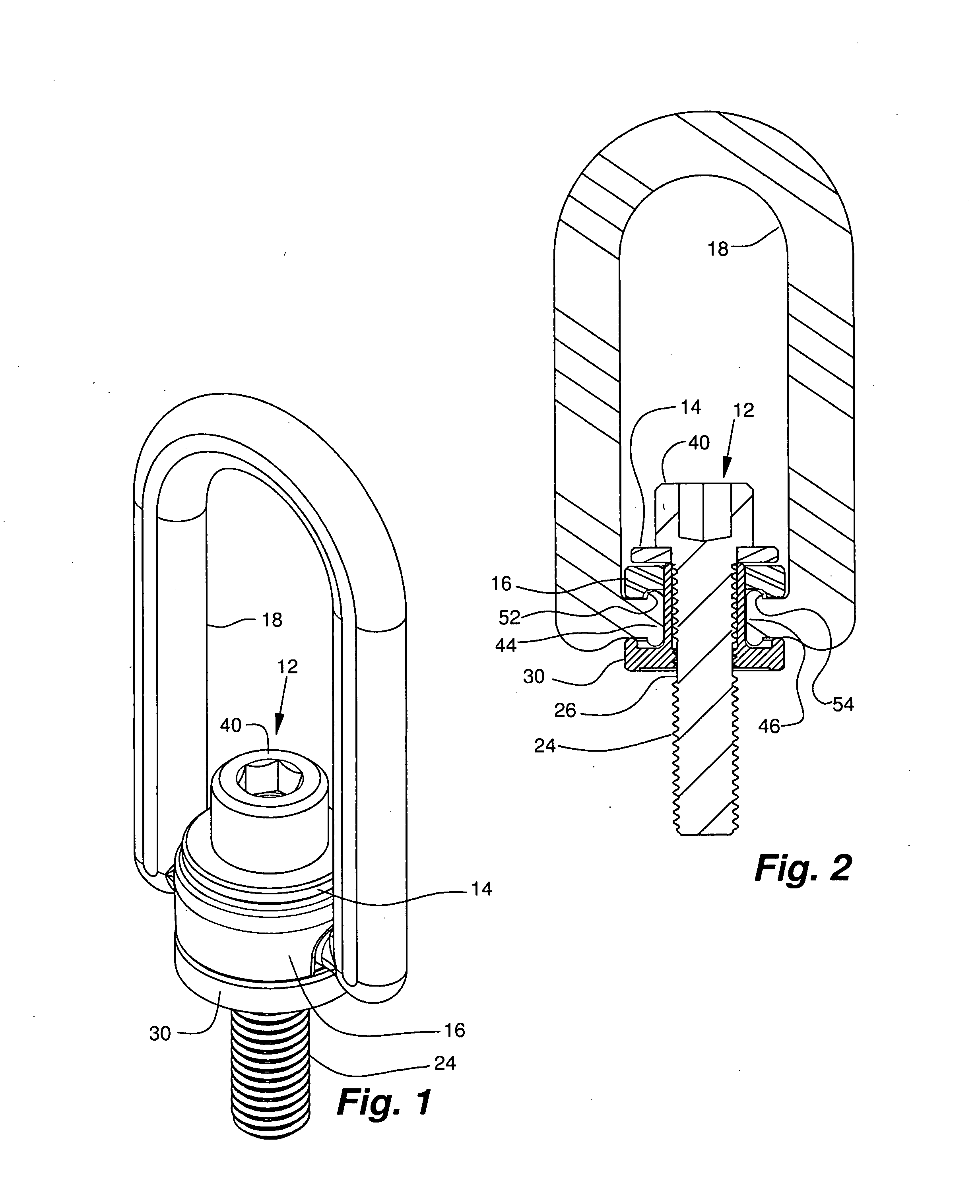 Threaded hoist ring screw retainer