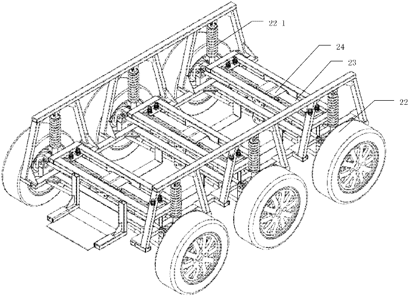 Six-wheeled independent drive chassis system for unmanned vehicle