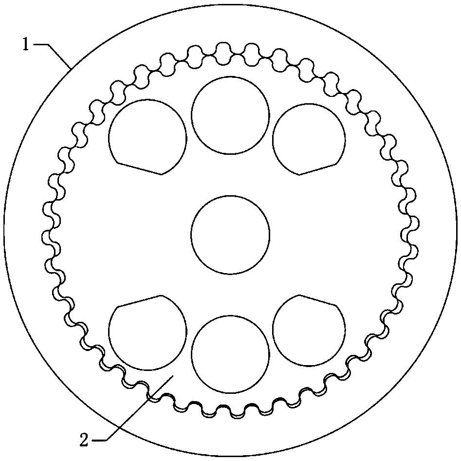 High-contact-ratio internal-gearing cycloidal gear mechanism