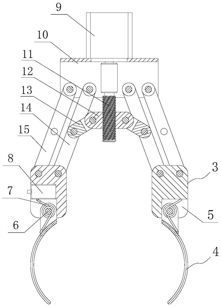 Accommodating type fruit grabbing manipulator and method