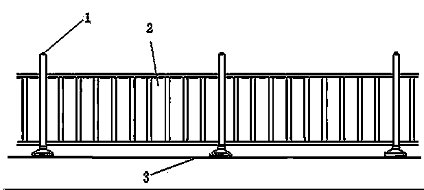 Road traffic guardrail with lightning strike prevention function