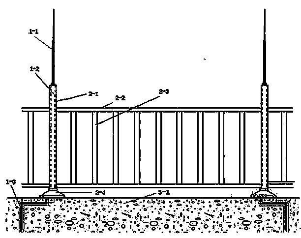 Road traffic guardrail with lightning strike prevention function