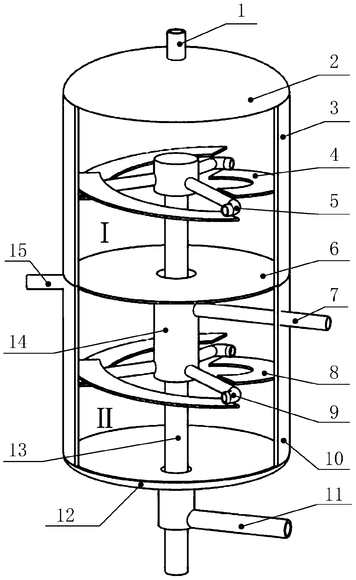 Single-stage, multi-stage and variable-stage rotational flow air floatation oil-containing sewage treatment device