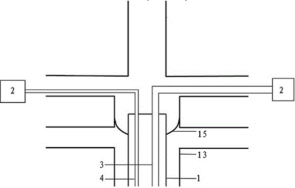 Bilayer separate injection process pipe column device for nonmetal continuous oil pipe