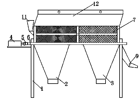 Drum screen with protecting cover and two kinds of screen meshes