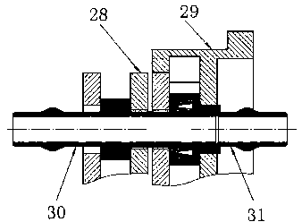 Multi-core quick connection type gas path round connector