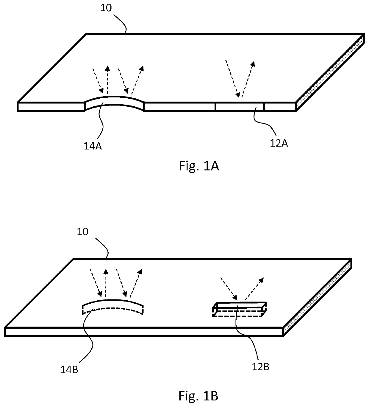 Waveguide display element with reflector surface