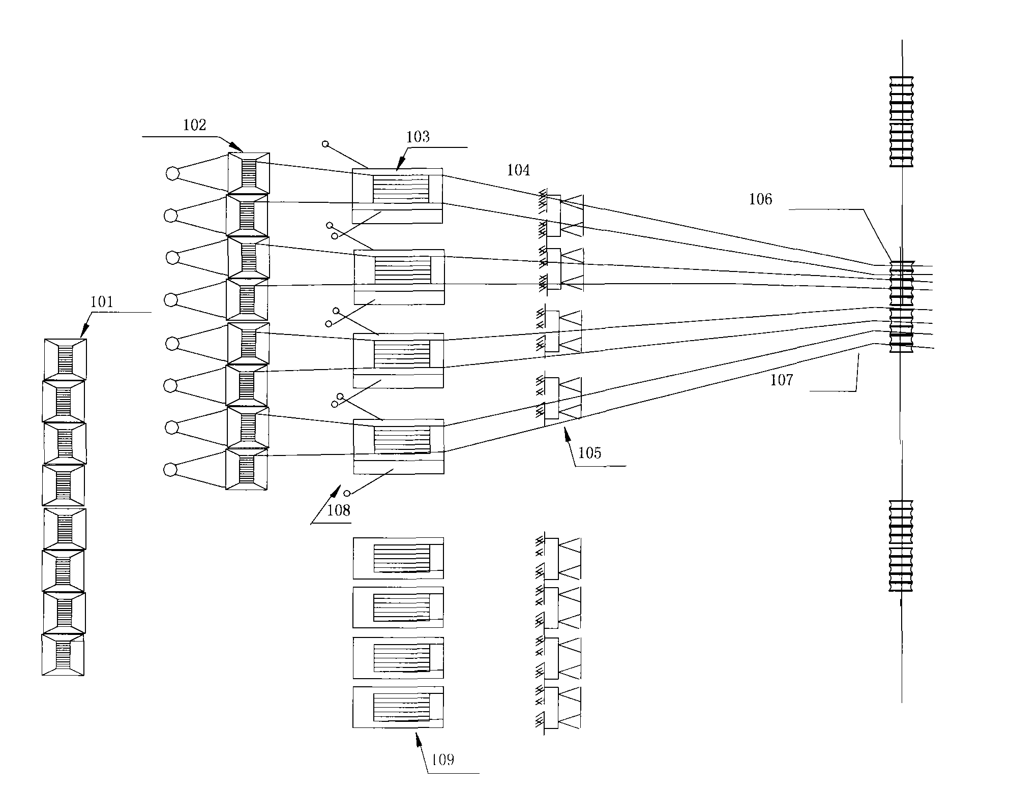 Method of extra-high voltage tension stringing