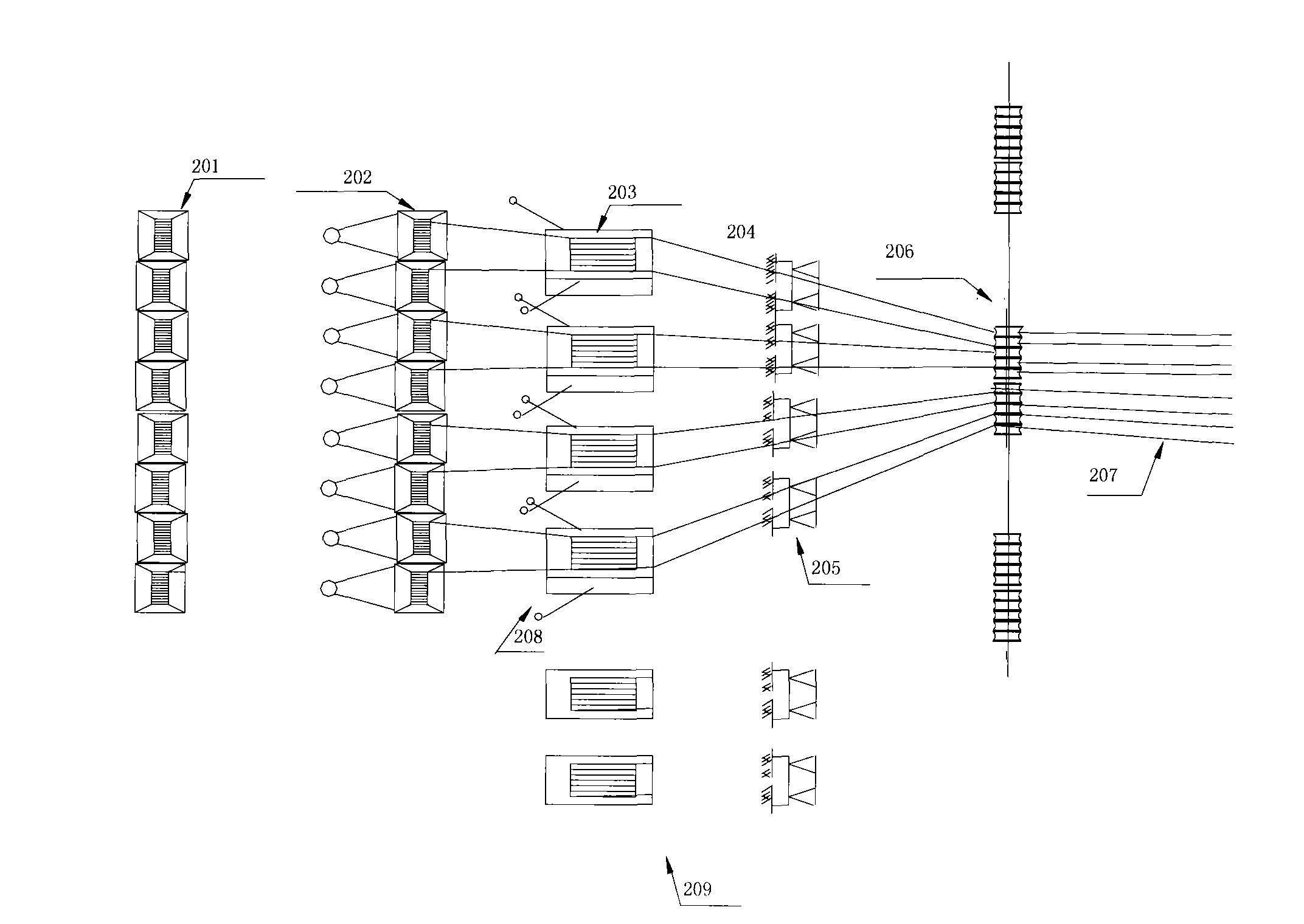 Method of extra-high voltage tension stringing