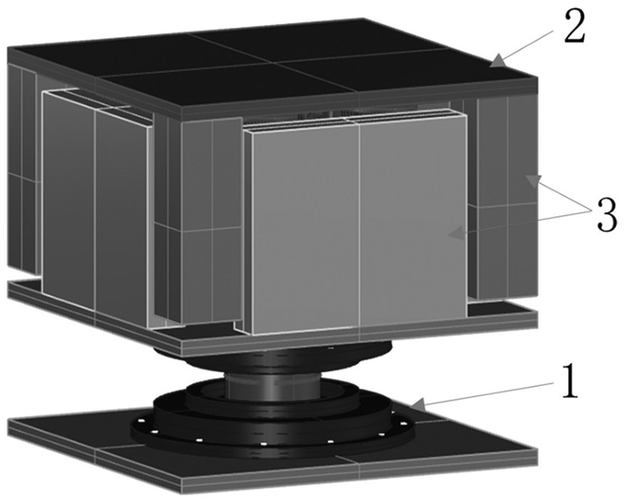 Three-dimensional vibration isolation/shock support with horizontal bidirectional and vertical deformation decoupling