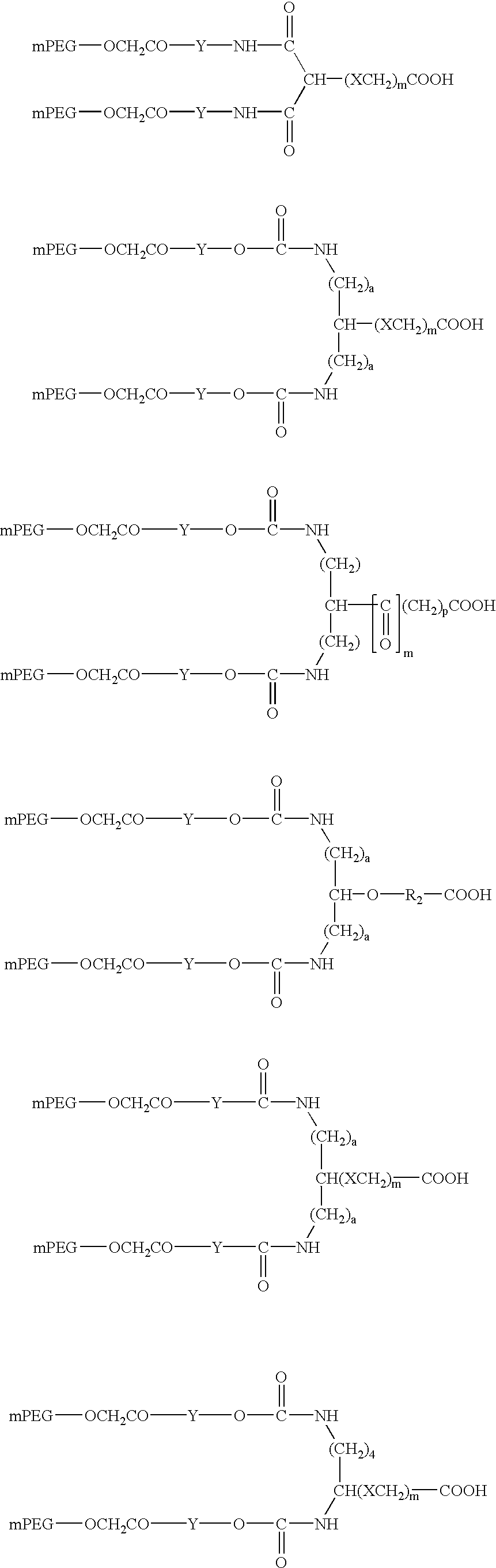 Biocompatible polymers including peptide spacer