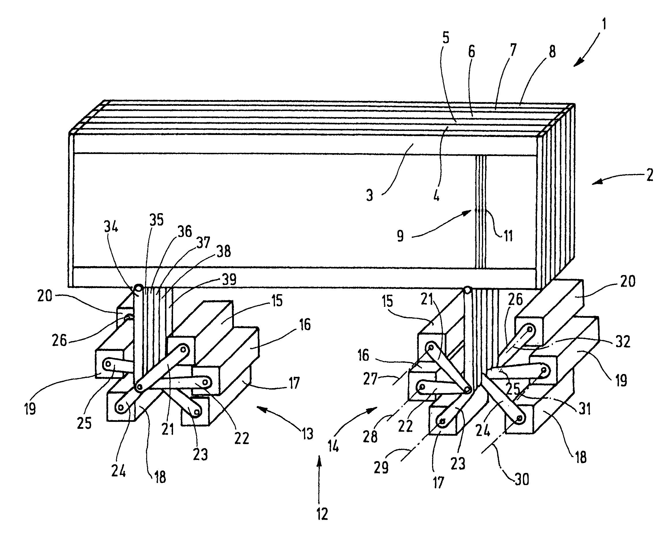 Shed-forming device for a power loom