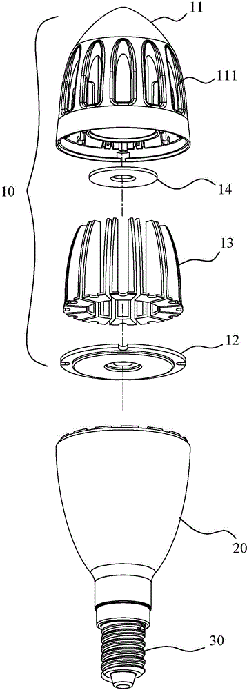 Light emitting diode (LED) lamp structure